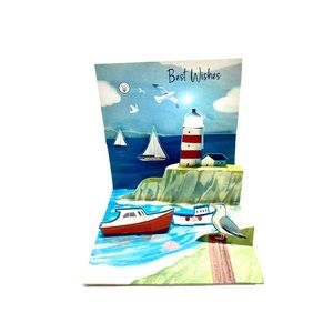 Treasures Lighthouse Pop-Up Light-Up Greeting Card